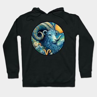 ZODIAC Aries - Astrological ARIRS - ARIRS - ZODIAC sign - Van Gogh style - 13 Hoodie